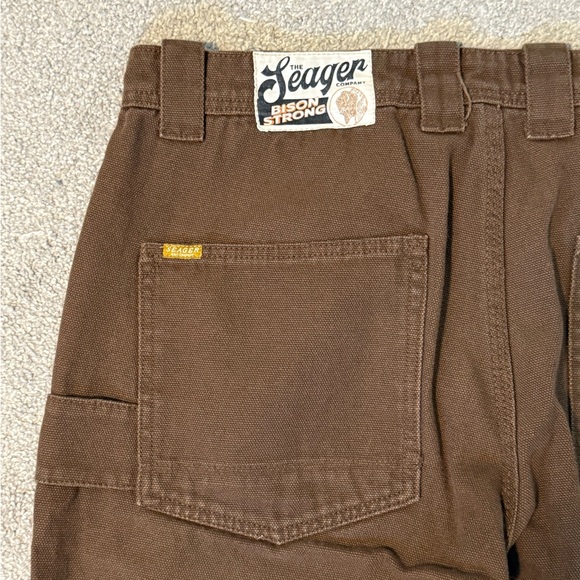 Seager BISON CANVAS PANT in tobacco. Size 32. Relaxed fit. - Picture 5 of 5